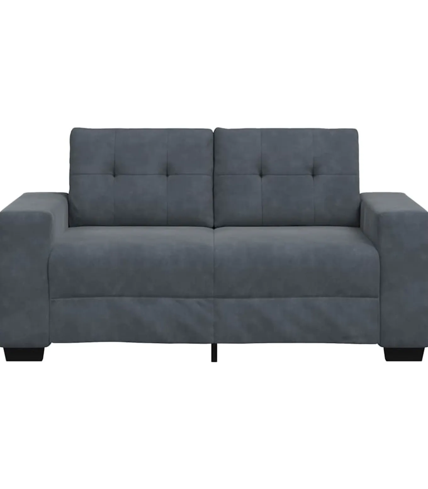 Loveseat bank 120 cm fluweel donkergrijs