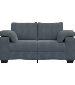 Loveseat bank 120 cm fluweel donkergrijs