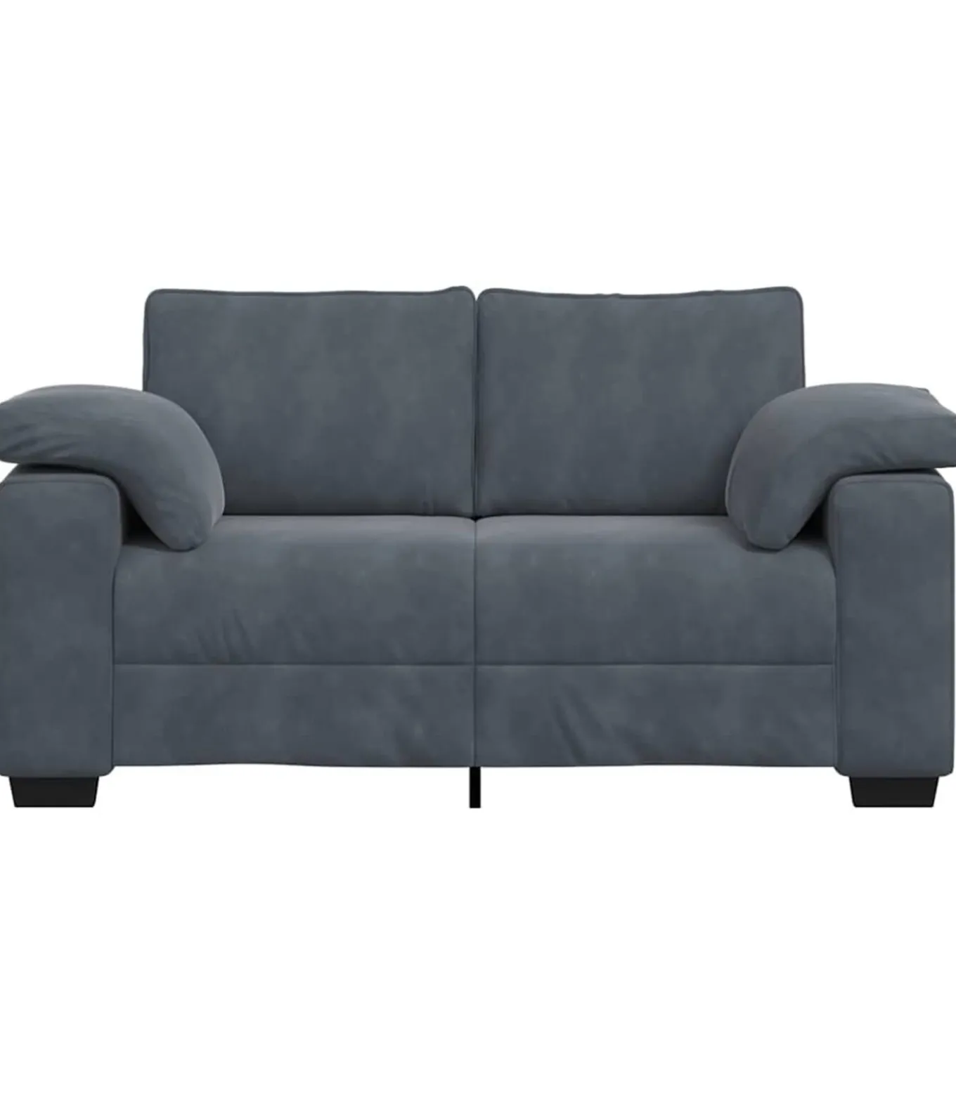 Loveseat bank 120 cm fluweel donkergrijs