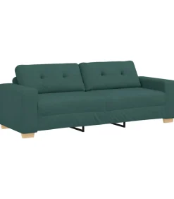 Loveseat met kussen Donkergroen Stof