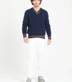 LUKE 1 V-hals Trui - 100% kasjmier