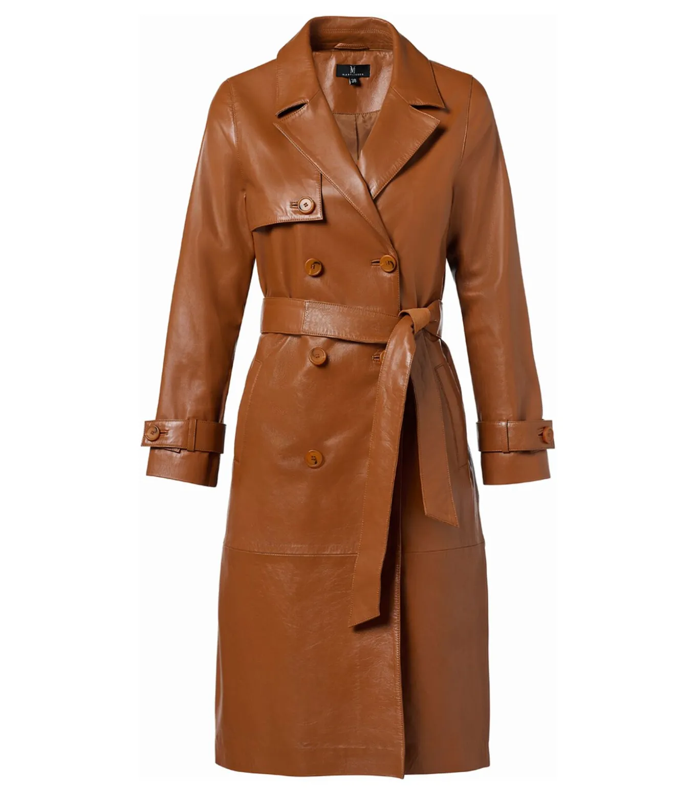 Lyana Leren Jas Cognac