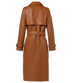 Lyana Leren Jas Cognac