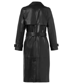 Lyana Leren Jas Zwart