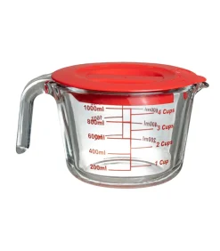 Maatbeker - met deksel - Hittebestendig Glas - 500 ml