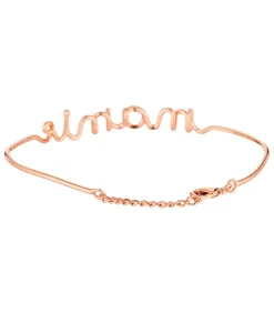MAMIE roze letterdraad armband met boodschap