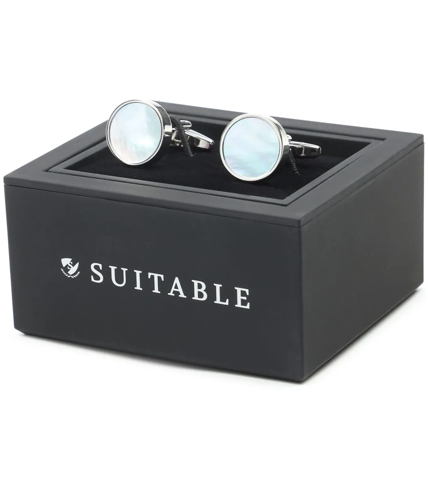 Manchetknoop Cirkel Blauw Zilver