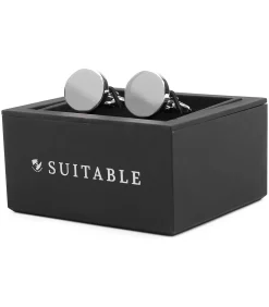 Manchetknoop Rond Zilver