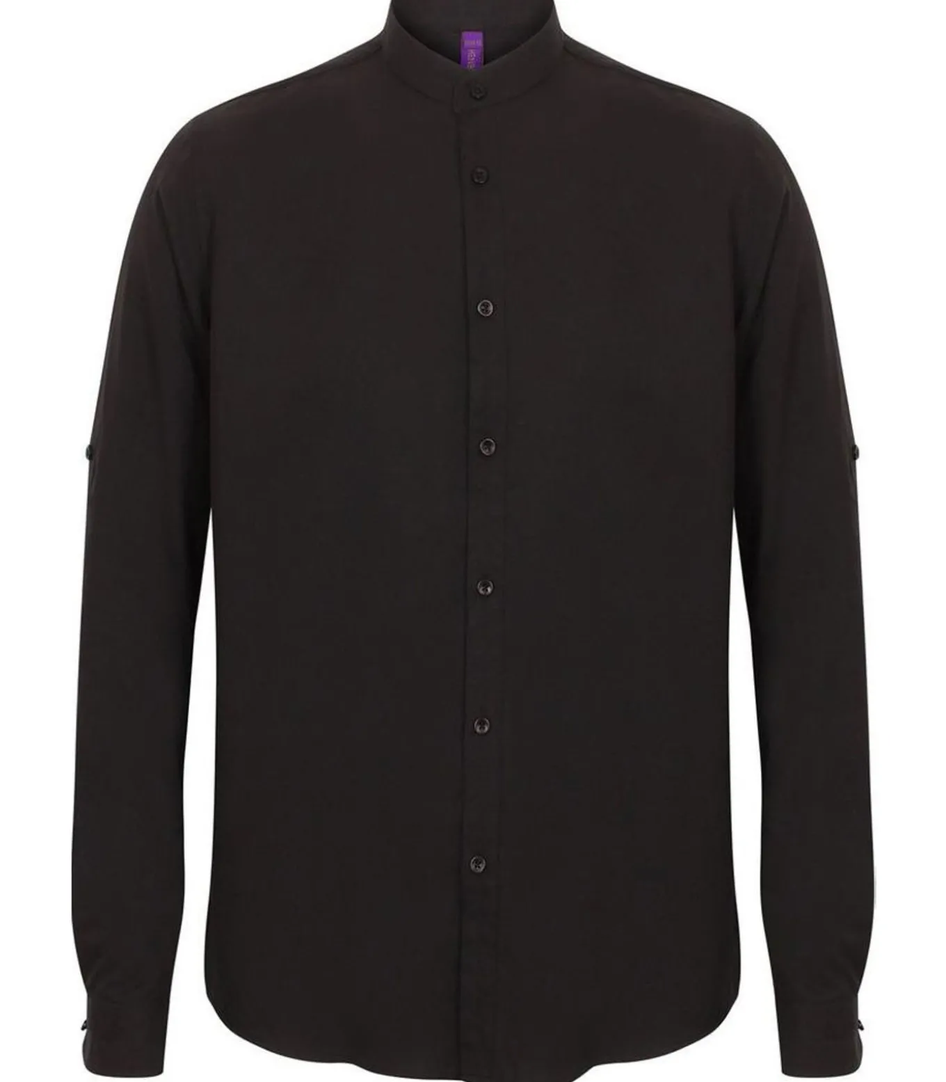 MANDARIN COLLAR - Shirt - Zwart