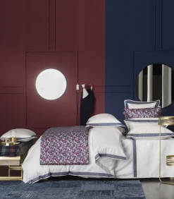 Marceau - Driekleurig laken in katoen satijn met opgenaaide strook