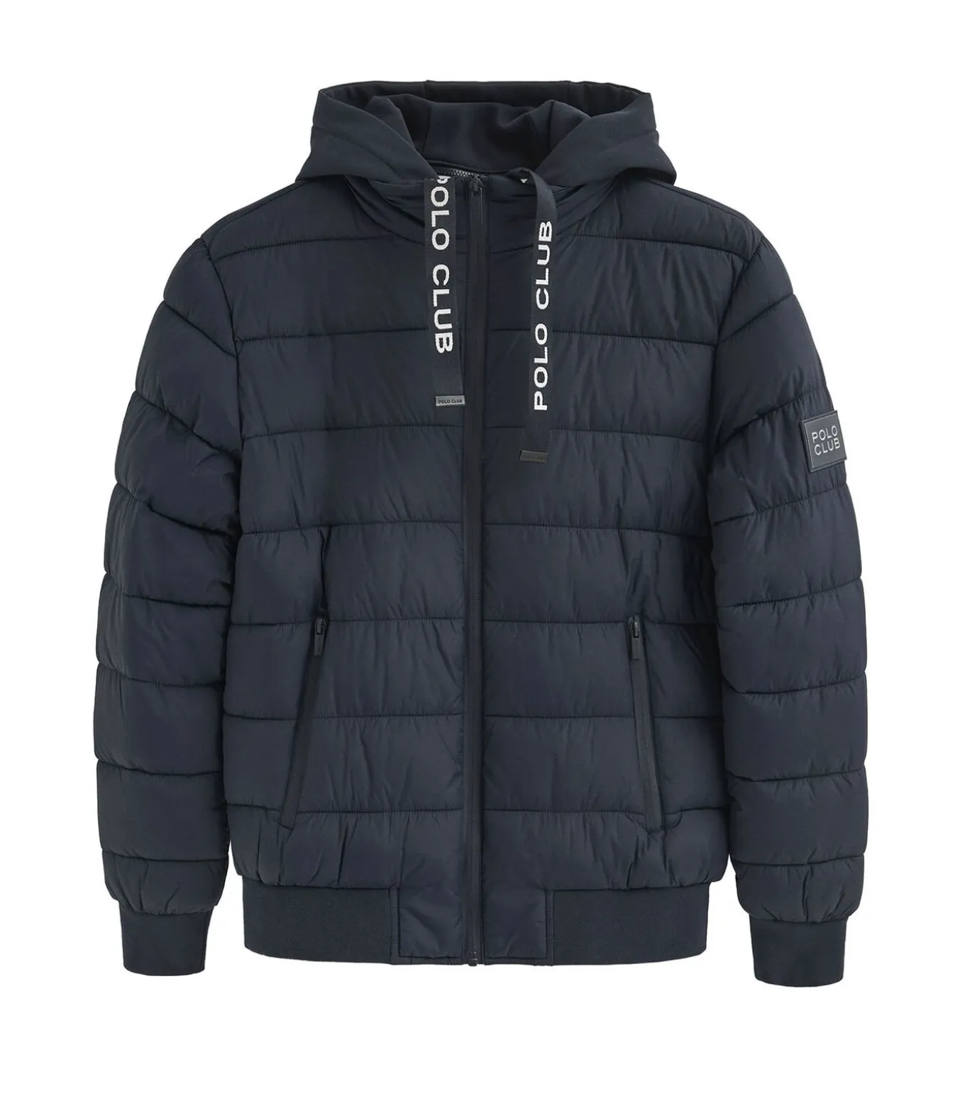 Marineblauwe jas Comet met Polo Club-logo