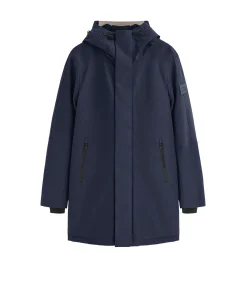 Marineblauwe jas Voguel met Polo Club-logo