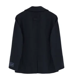 Marineblauwe mantel Hanken met Polo Club-logo