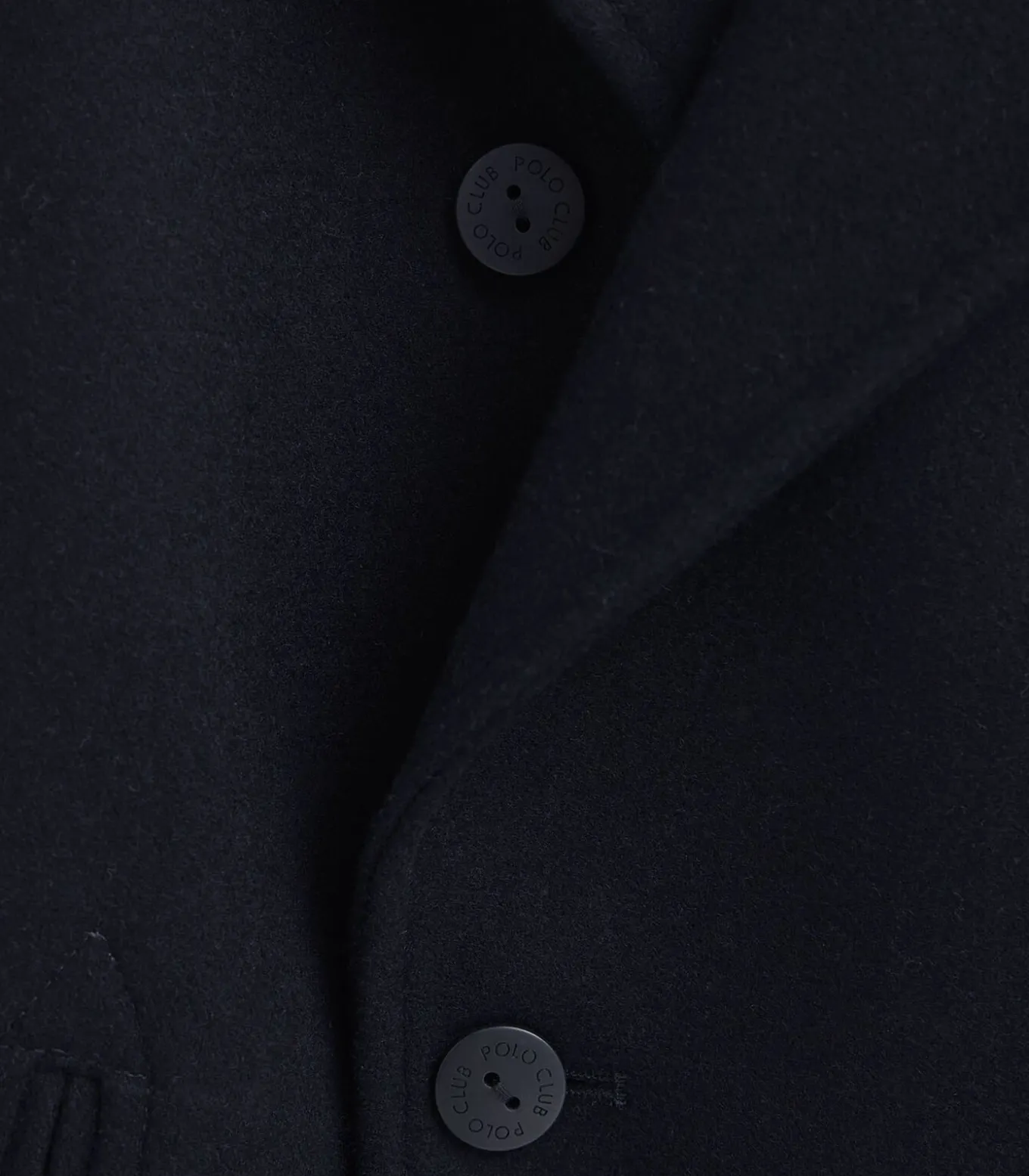Marineblauwe mantel Hanken met Polo Club-logo