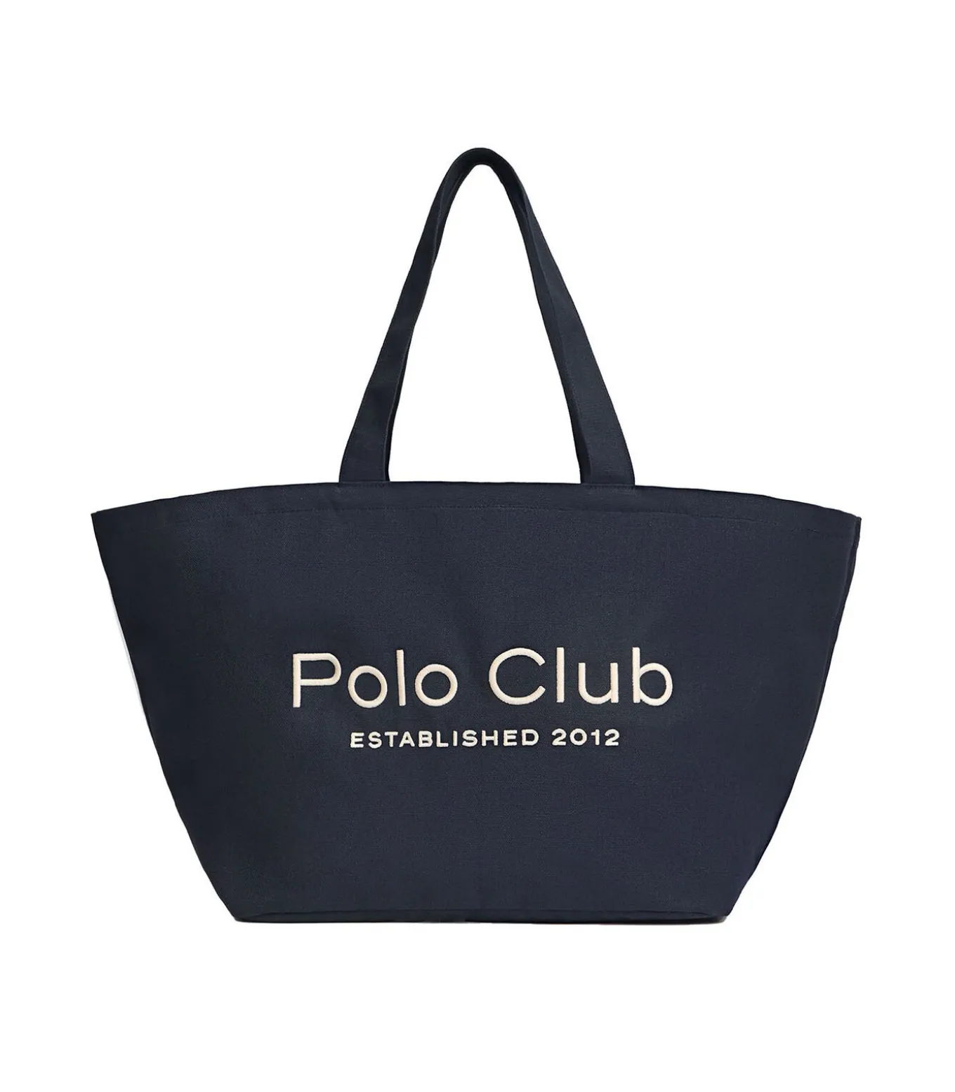 Marineblauwe shopper bag Sloane met Polo Club-opdruk Established 2012