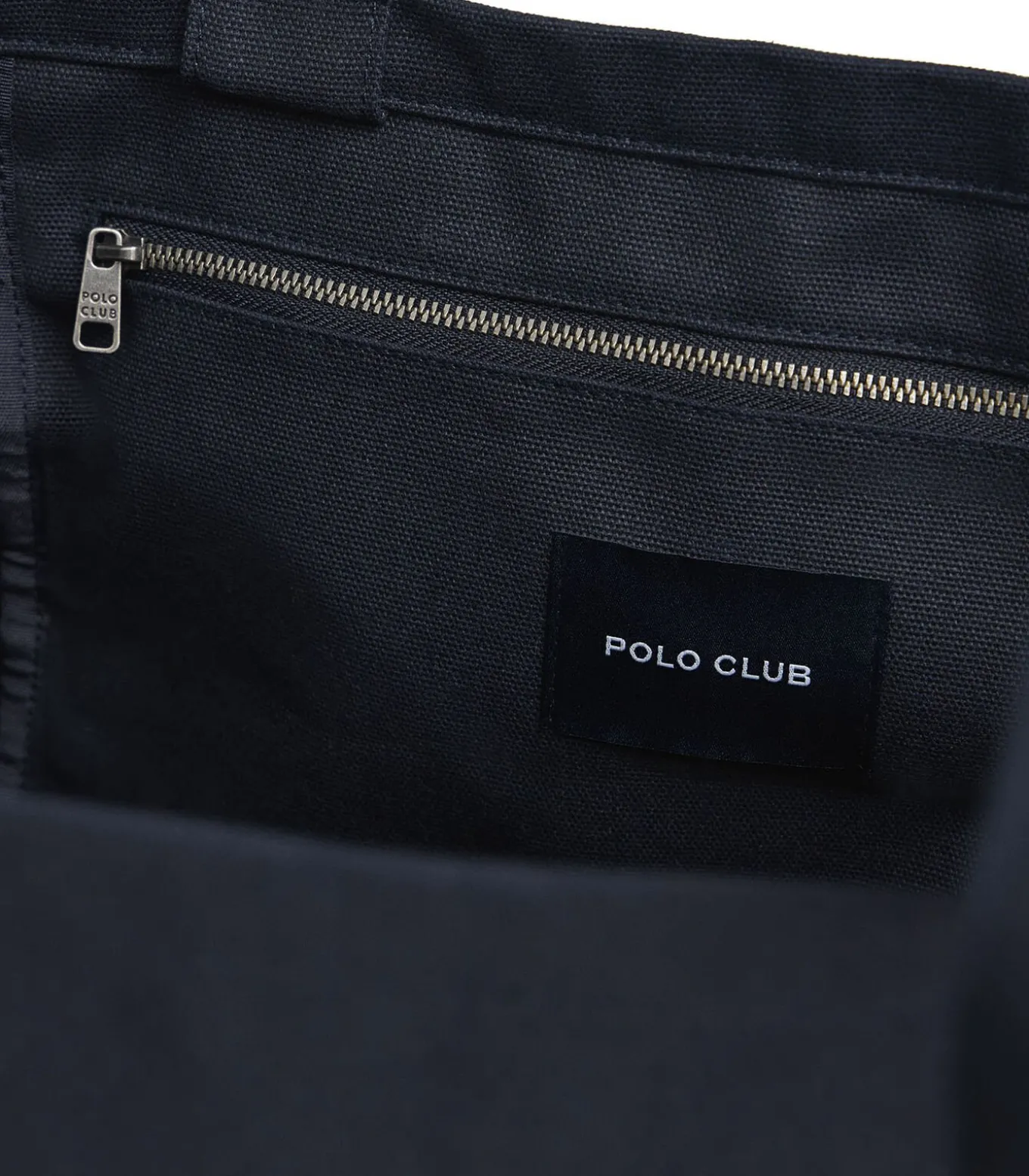 Marineblauwe shopper bag Sloane met Polo Club-opdruk Established 2012