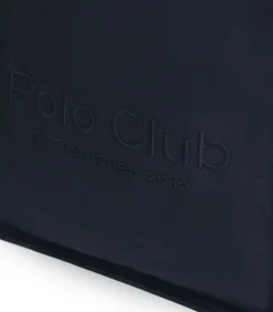 Marineblauwe tote bag Sloane met Polo Club-opdruk Established 2012
