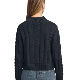 Marineblauwe trui Serena van grof breisel