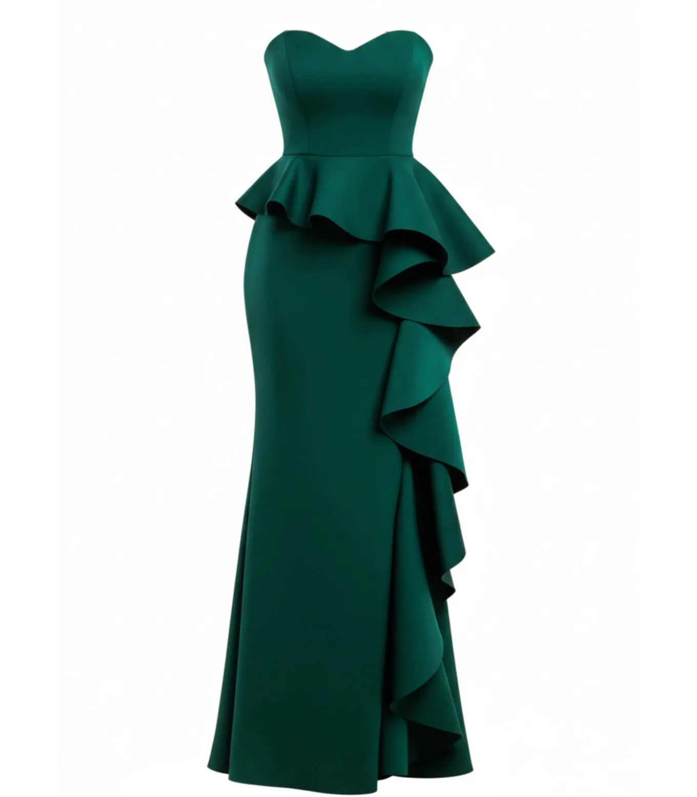 Maxi-jurk “Boobtube Peplum Waterfall Frill Maxi Dress”