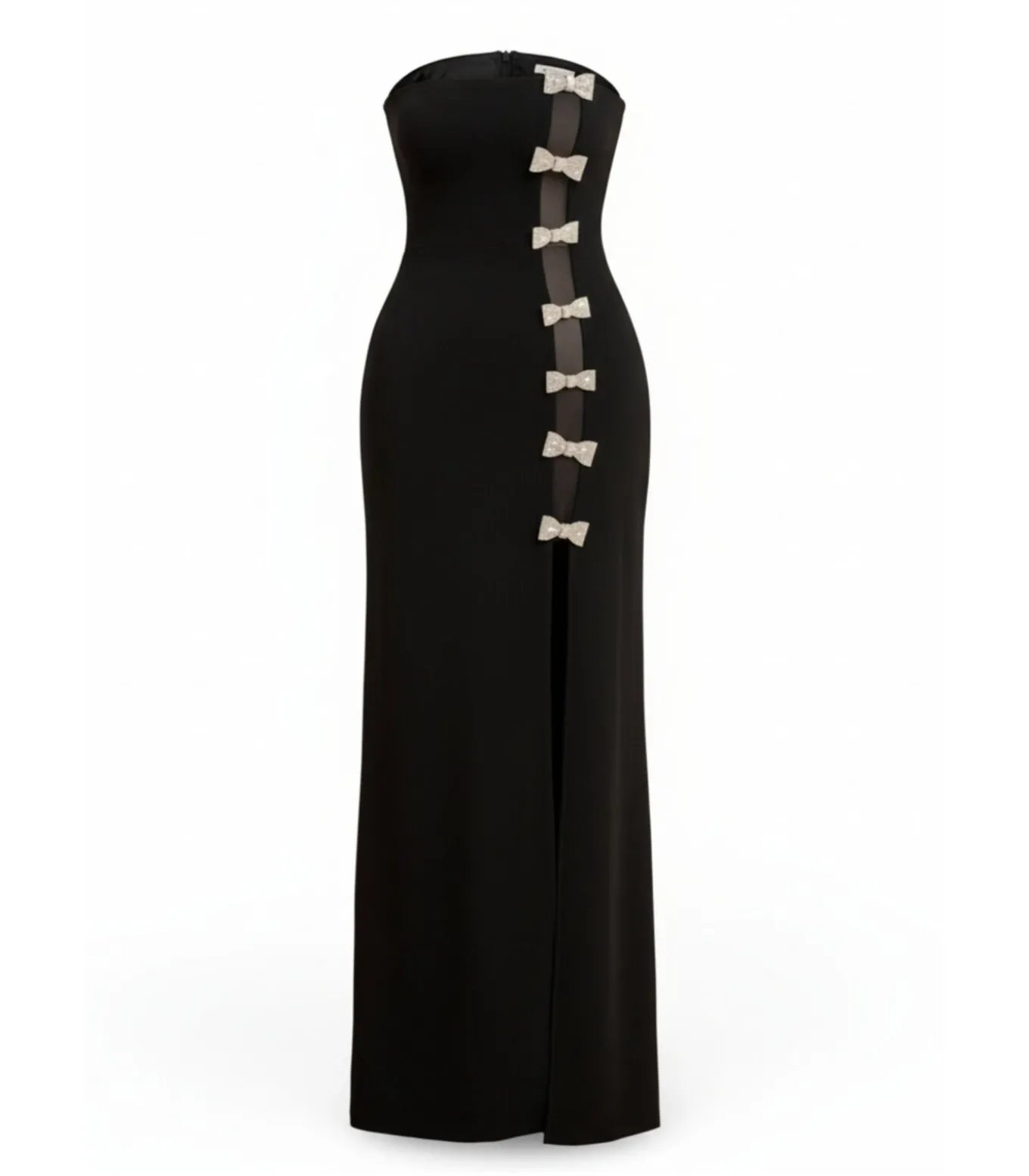 Maxi-jurk “Bow Embellished Strapless Mermaid Maxi Dress”