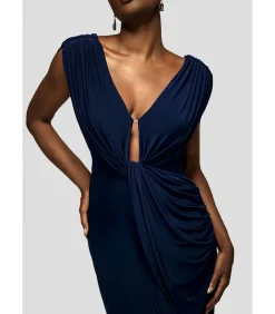 Maxi-jurk “Cowl Plunge Draped Mermaid Maxi Dress”