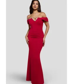 Maxi-jurk “Diamante Heart Trim Evening Maxi Dress”