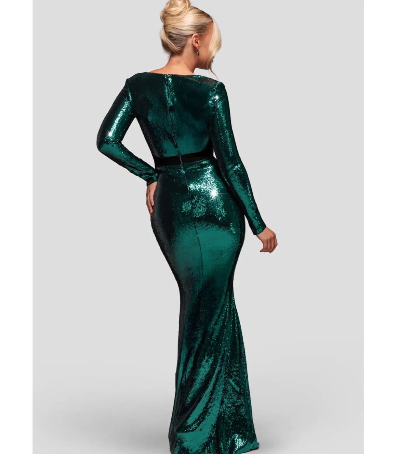 Maxi-jurk “Liquid Sequin Corsage Maxi”
