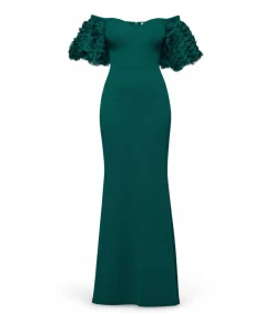 Maxi-jurk “Off The Shoulder 3D Puffed Sleeve Sweetheart Maxi Dress”