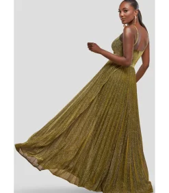 Maxi-jurk “Sleeveless Pleated A Line Lurex Maxi Dress”