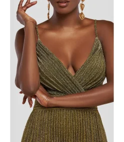 Maxi-jurk “Sleeveless Pleated A Line Lurex Maxi Dress”