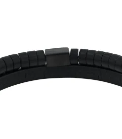 Mehrrei. Armband voor mannen, roestvrij staal, agaat