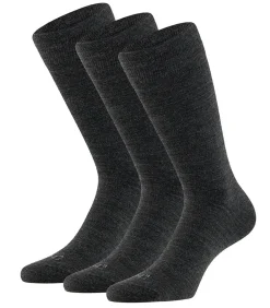 Merinowollen Sokken - 3 paar - Antraciet