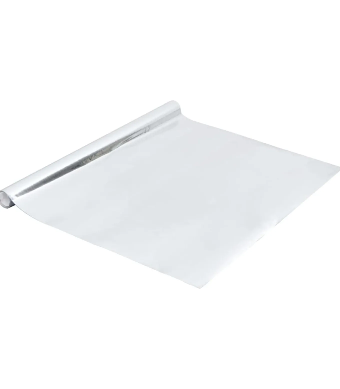 Meubelfolie zelfklevend 500x90 cm PVC hoogglans zilverkleurig