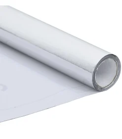 Meubelfolie zelfklevend 500x90 cm PVC hoogglans zilverkleurig