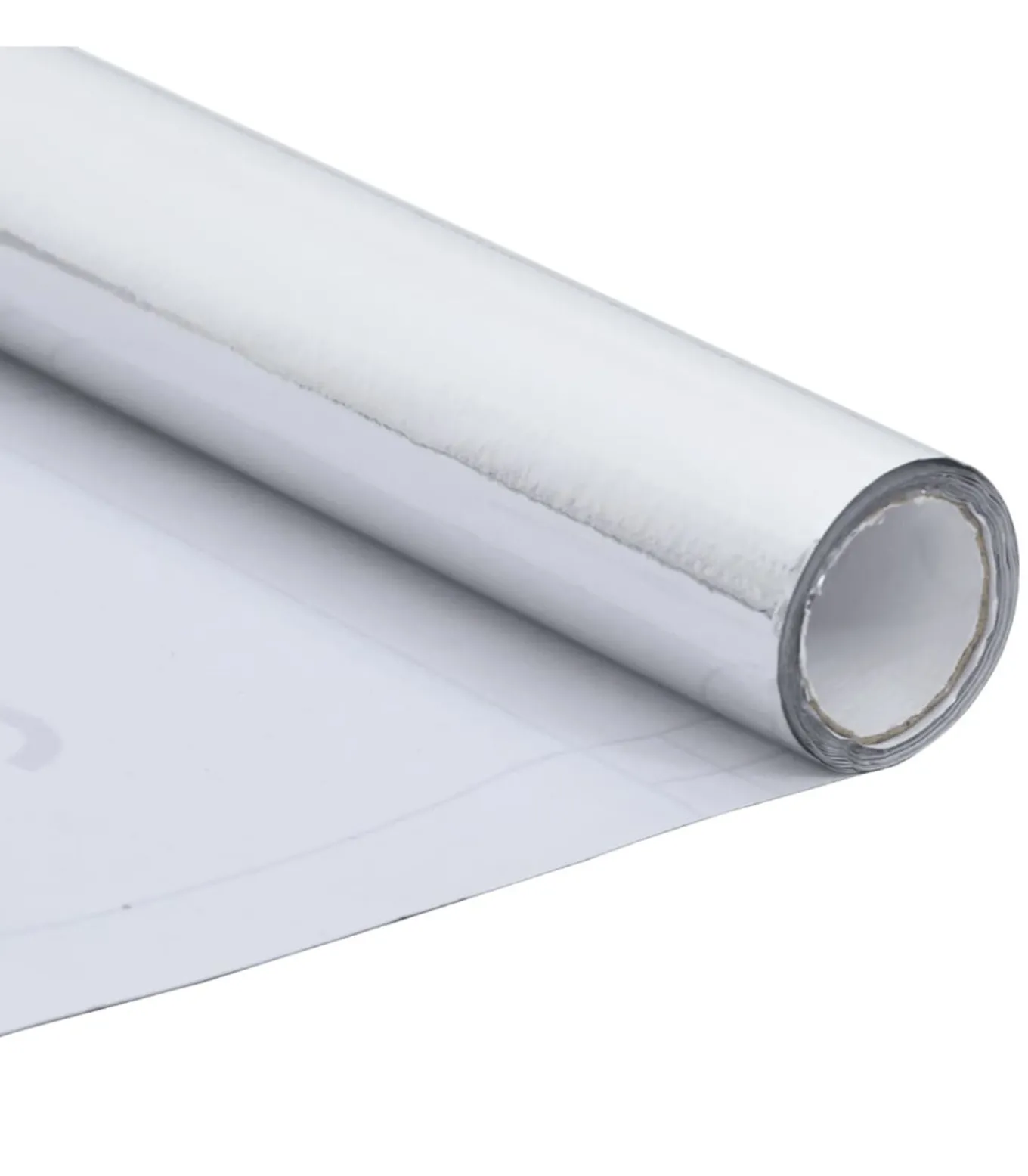 Meubelfolie zelfklevend 500x90 cm PVC hoogglans zilverkleurig