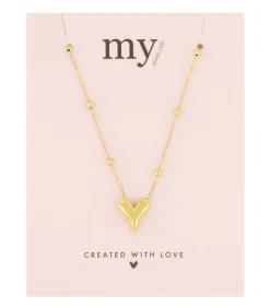 Middellange ketting met hartje
