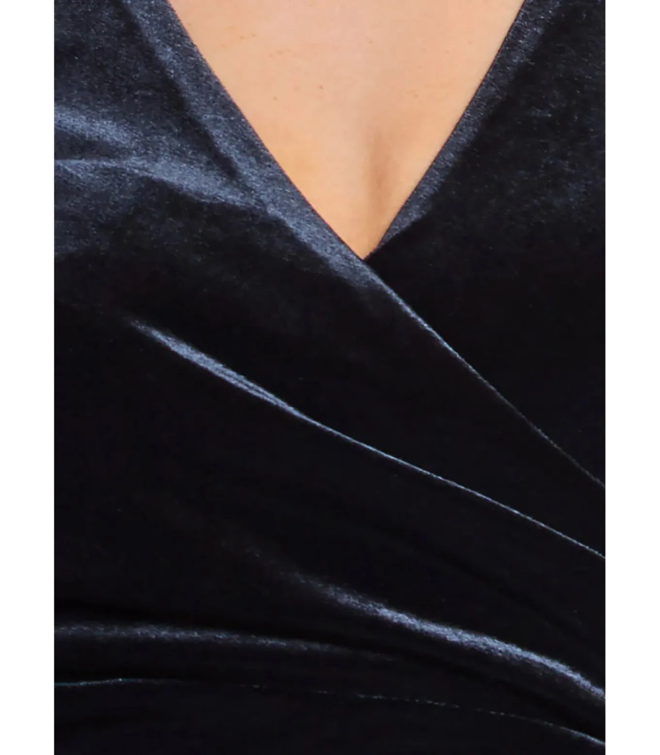 Midi-jurk “Crochet Velvet Wrap Midi Dress”