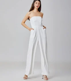 Minimalistische bustier jumpsuit