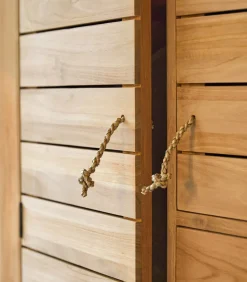 Minimalys - Hangkast van massief teakhout