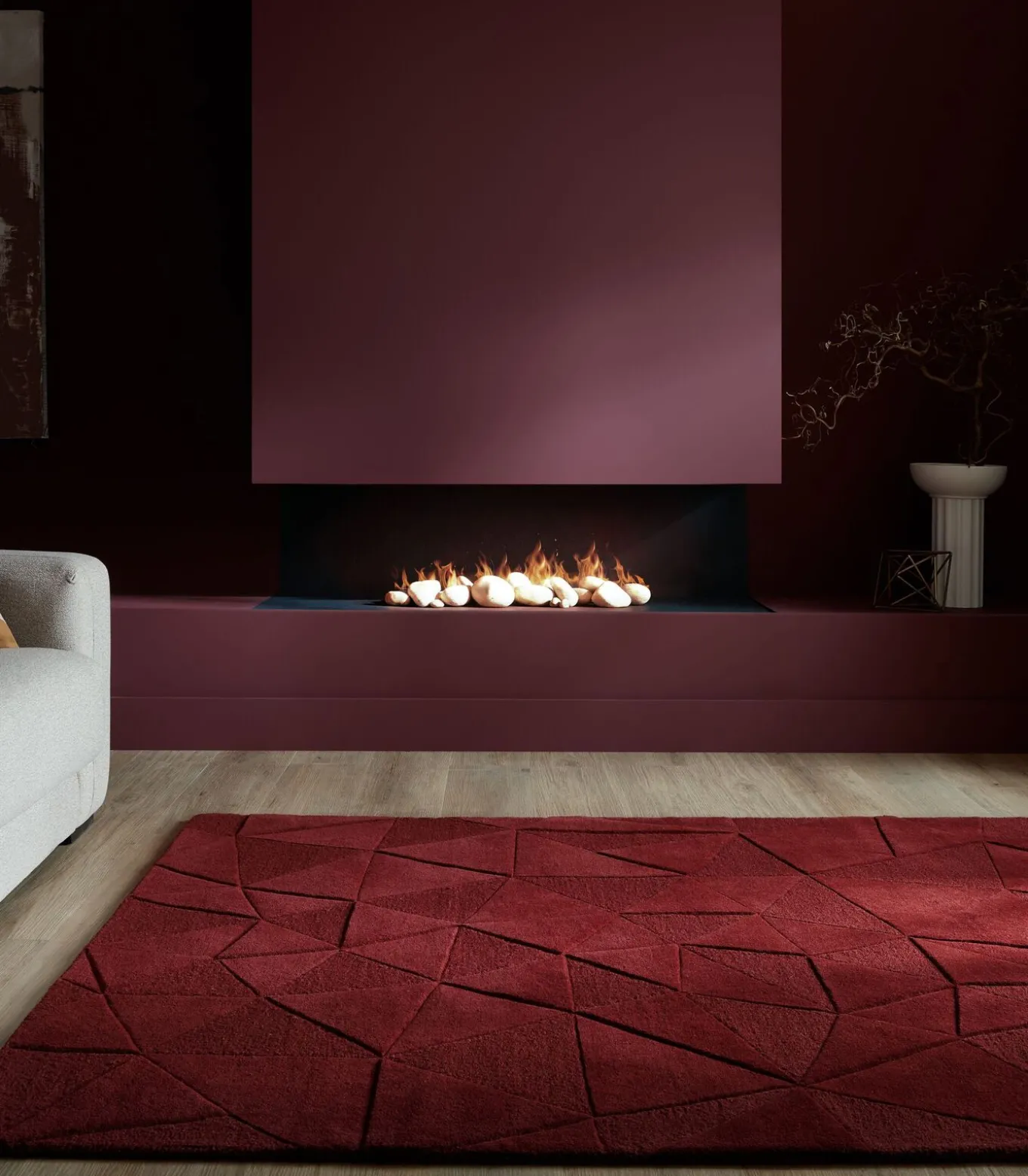 Modern puur wollen tapijt SHERD voor woonkamer en slaapkamer