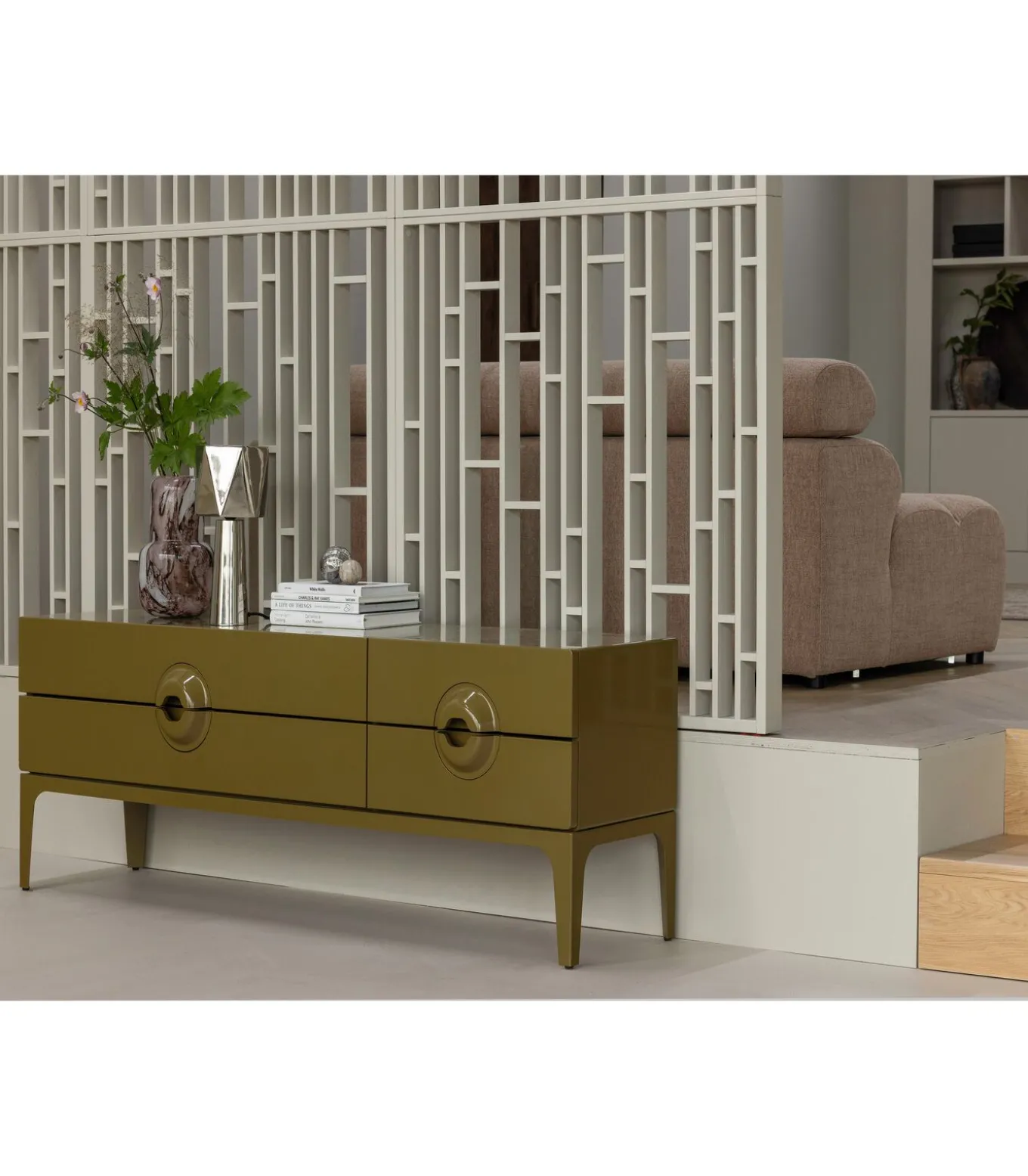 Monika Vaas - Handgevormd - Glas - Bruin - 36x16x16