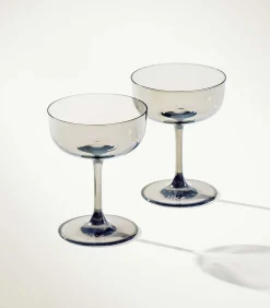 Mousserende wijn/chamapgneschaal,Set2dlg Like Smoke