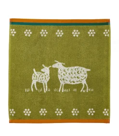 Mouton - Badstof keukenhanddoek van katoenen jacquard met print 50 x 50 cm