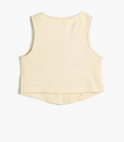 Mouwloos Vierkante kraag Blouse