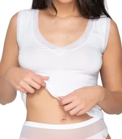 Mouwloze V-hals top Cotton Touch