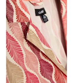 Multicolor jumpsuit met korte mouwen, bloemenprint en strik aan de taille