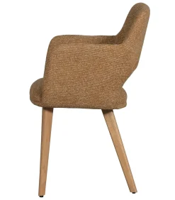 Murat Eetkamerstoelen Houten Naturel Poot - Geel - Set van 6
