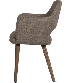 Murat Eetkamerstoelen Houten Bruine Poot - Taupe - Set van 6