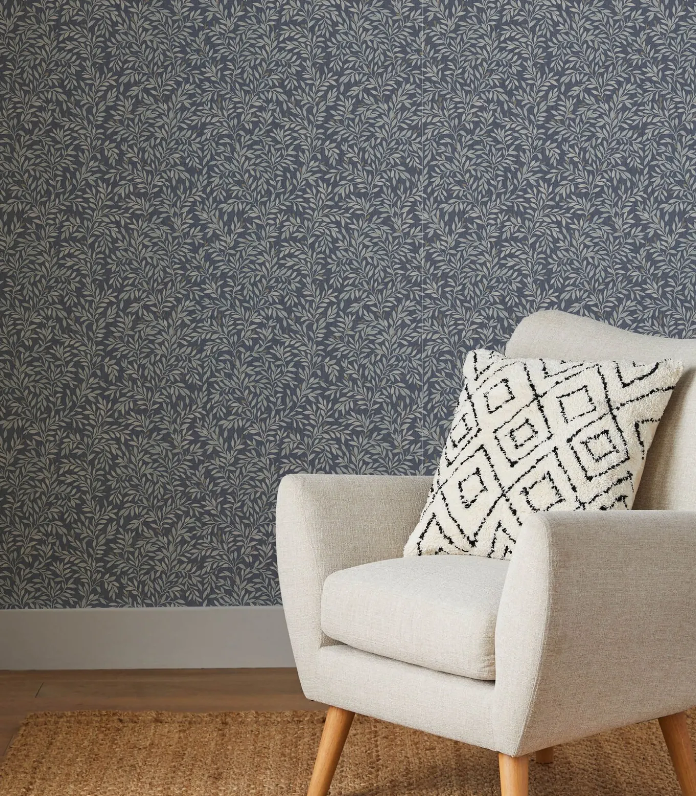 Next - Vliesbehang - Ditsy Leaf Navy - 1000x52