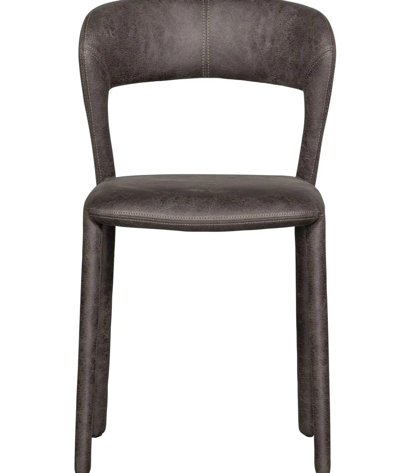 Noble Eetkamerstoelen - Leerlook - Zwart/Grijs - Set van 6